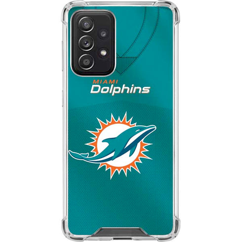 NFL Miami Dolphins Team Jersey Galaxy A52 5G Clear Case